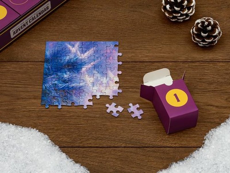 Jigsaw Puzzle Advent Calendar 2025 - Nativity Scene with 1008 Pieces | 24 Boxes Holiday Countdown Gift