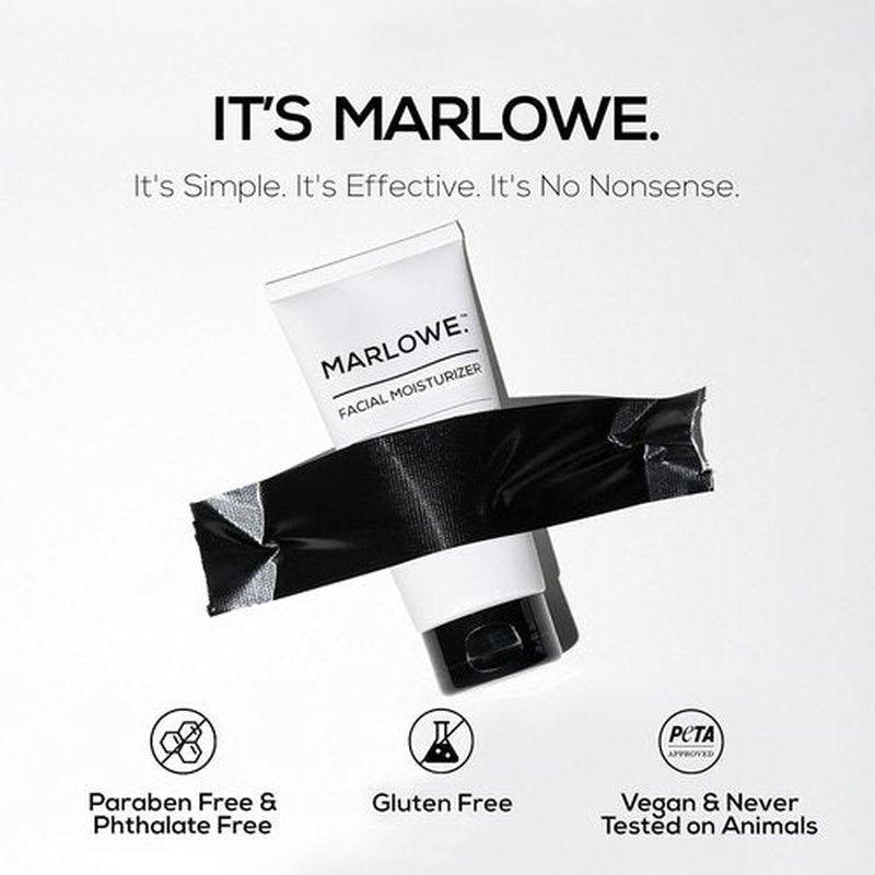 Marlowe. No. 123 Facial Moisturizer for Men - Hydrating Daily Lotion with Aloe Vera & Green Tea, 6 oz