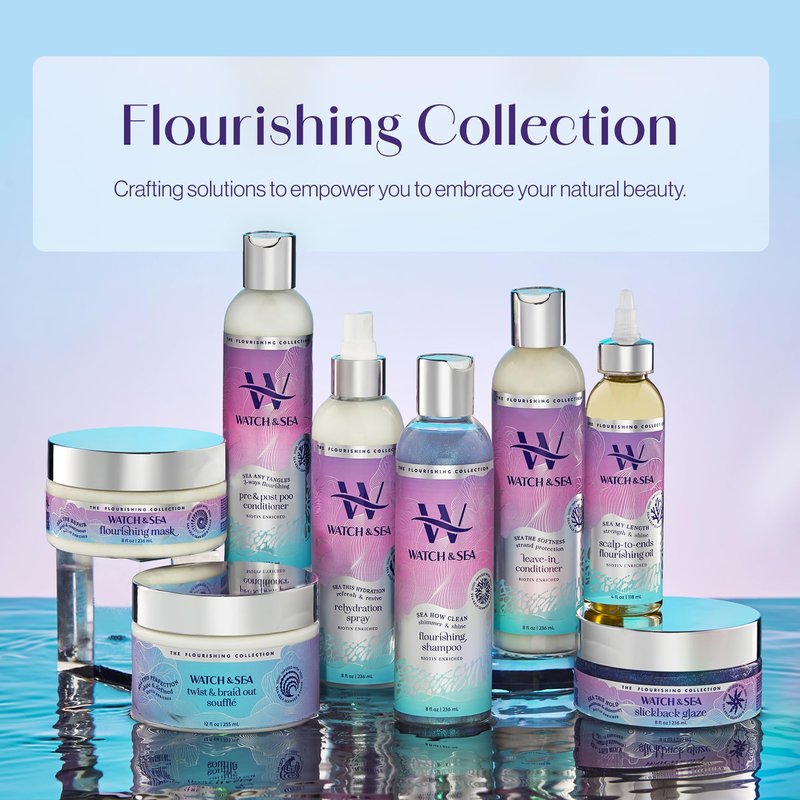 Watch & Sea Twist & Braid Out Soufflé - Nourishing Ingredients with Seaweed and Sea Kelp - Twist and Braid Cream for All Hair Types - 12 oz