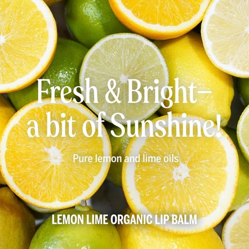 Dr. Bronner’s Organic Lip Balm - 6-Pack Moisturizing, Petroleum-Free Formula with Beeswax & Avocado Oil - Lemon Lime