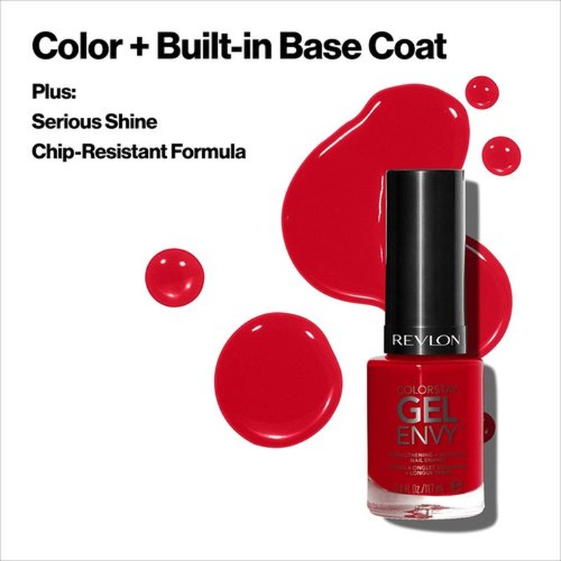 Revlon ColorStay Gel Envy Longwear Nail Polish, with Built-in Base Coat & Glossy Shine Finish, in Nude/Brown, 465 2 Of A Kind, 0.4 oz