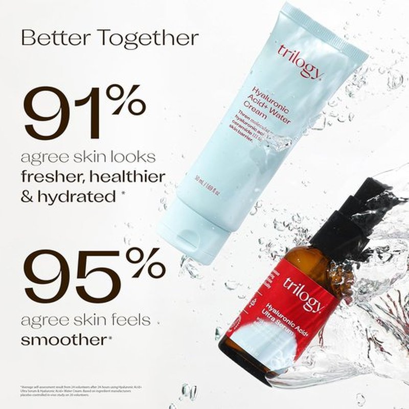 Trilogy Hyaluronic Acid+ Water Cream - Lightweight Hydration with Ceramides | 1.69 fl oz