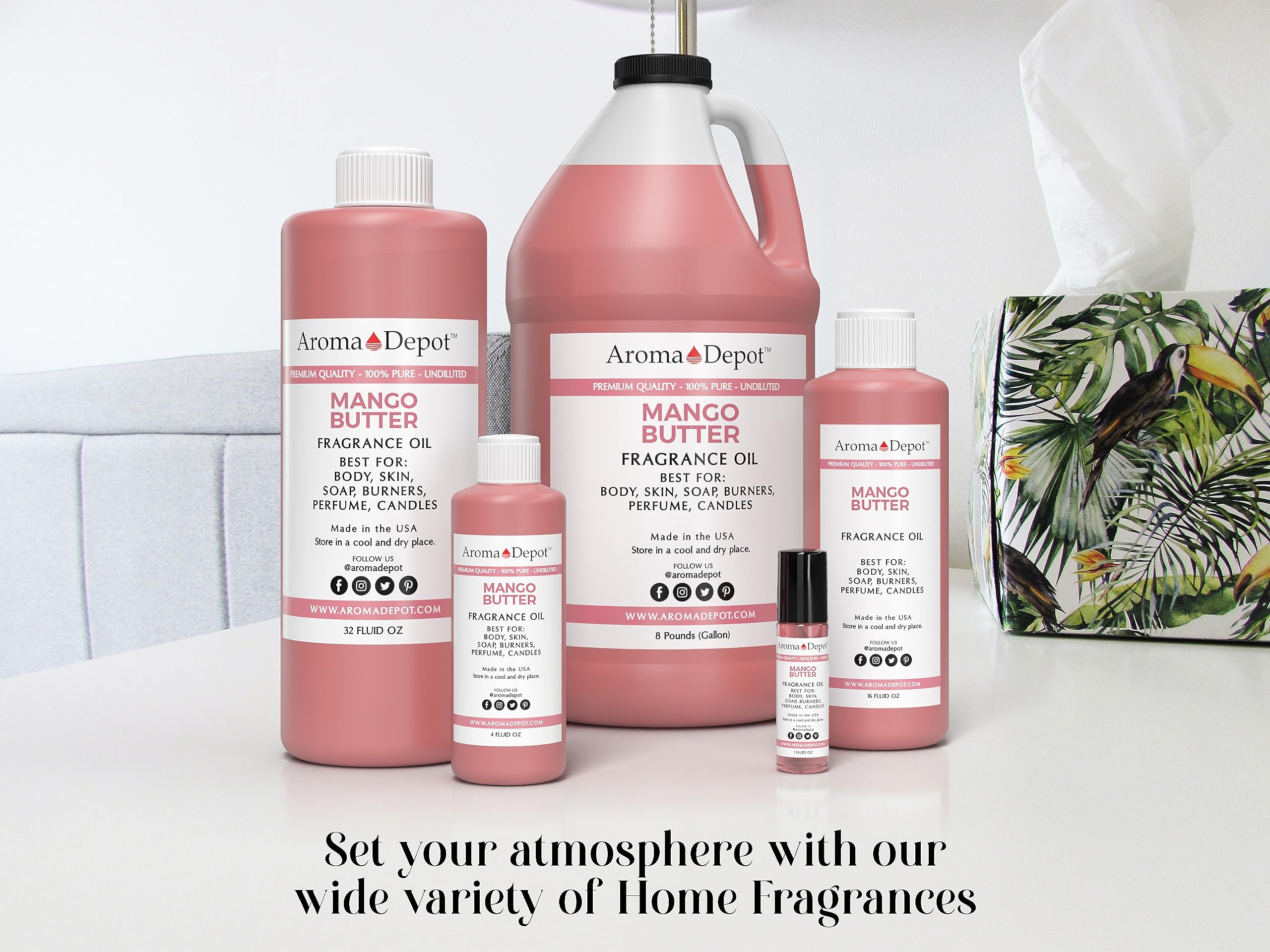 Aroma Depot Mango Butter 4 oz. Perfume Oil for Making, Body Oil, Soap, Candle Making & Incense. Our Version is a Premium Quality Undiluted & Alcohol Free