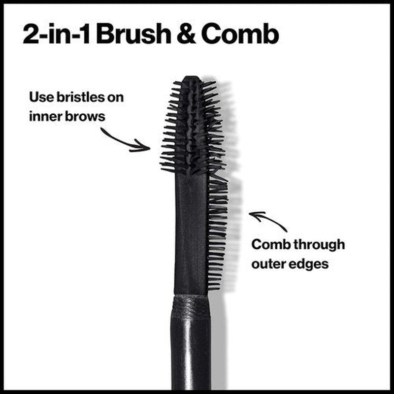 Revlon ColorStay Brow Fiber Filler - Longwearing Waterproof Eyebrow Gel, 305 Dark Brown, 0.23 fl. oz.