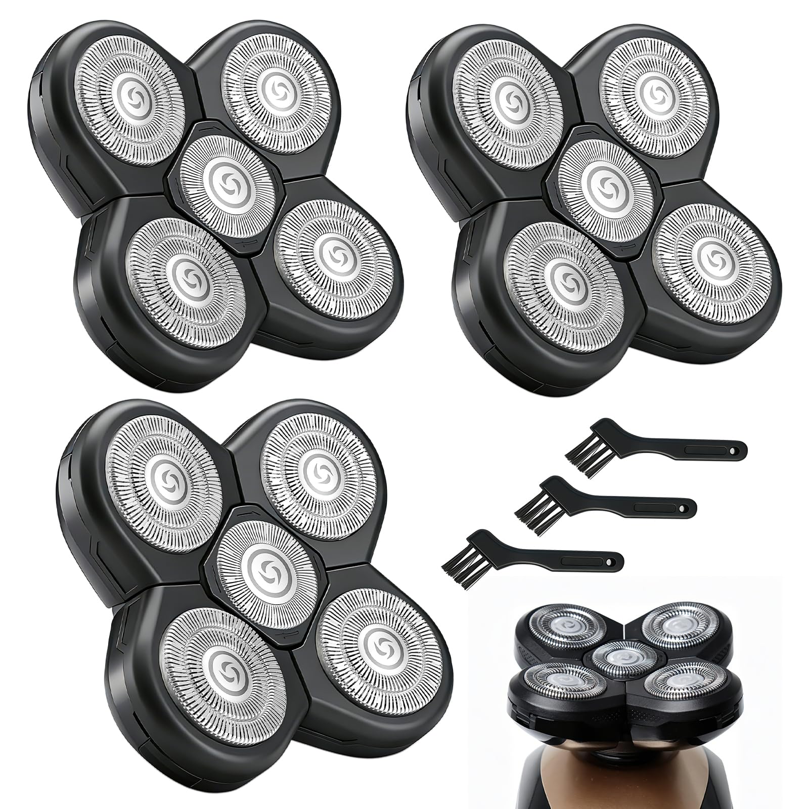 5 Head Shaver Replacement Blades, 3-Pack