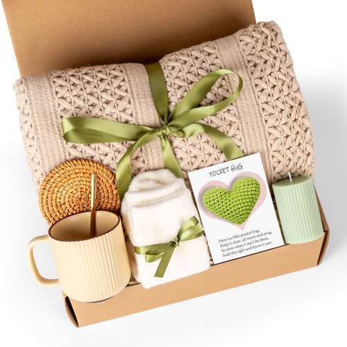 Self Care Gifts for Women Get Well Soon Gifts, Birthday Baskets Care Package for Women, Thinking of You Feel Better Inspirational Basket for Mom Her Friend Sister Wife