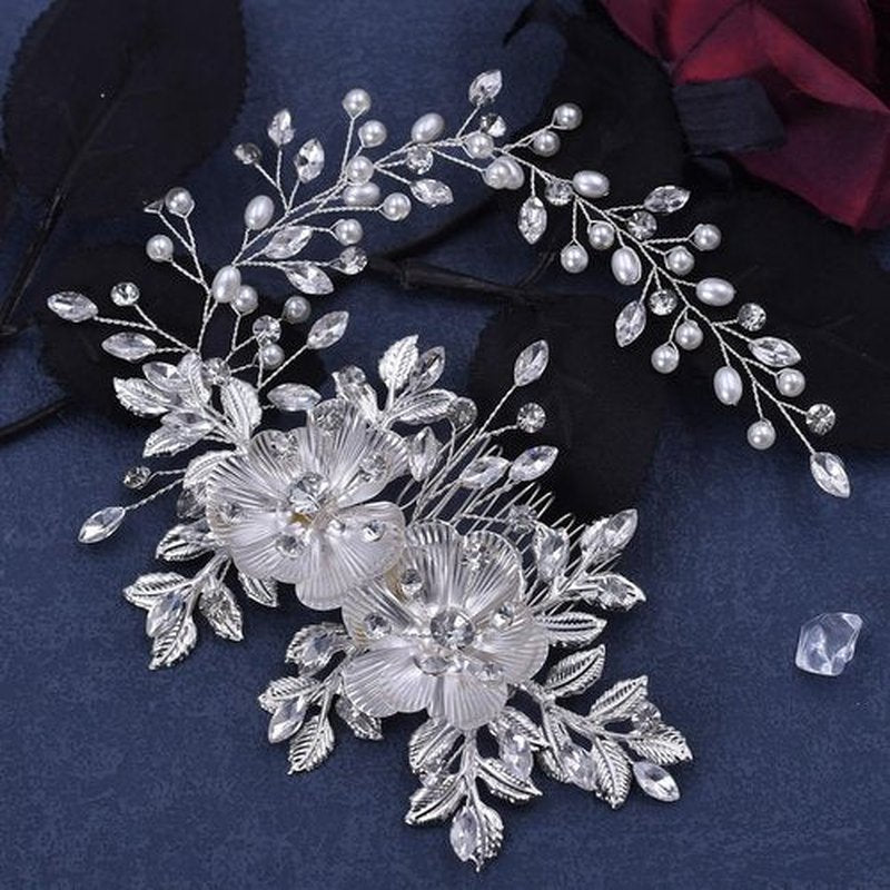 DIMNIE Bridal Headwear with Hair Comb - Wedding Headband for Brides