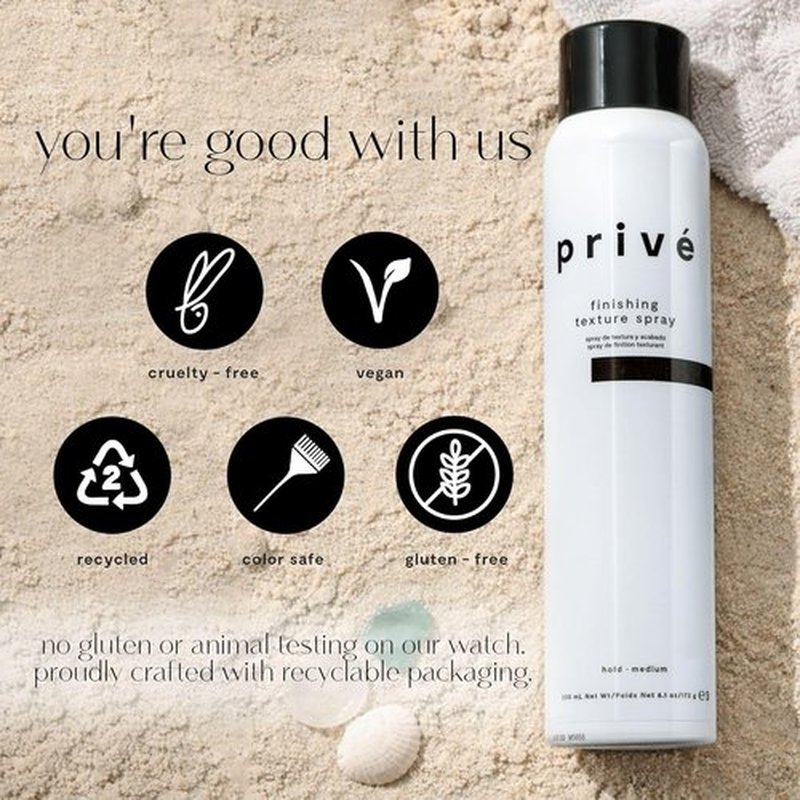 Privé Finishing Texture Spray - Lightweight Flexible Hold for All Hair Types | Buildable Volume (6.1 oz)