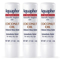 Aquaphor Naturally Inspired Lip Repair Stick with Coconut Oil and Natural Shea Butter, Hydrating Lip Balm Immediately Relieves Dryness and Soothes Chapped Lips, 0.17 Oz Stick, Pack of 3