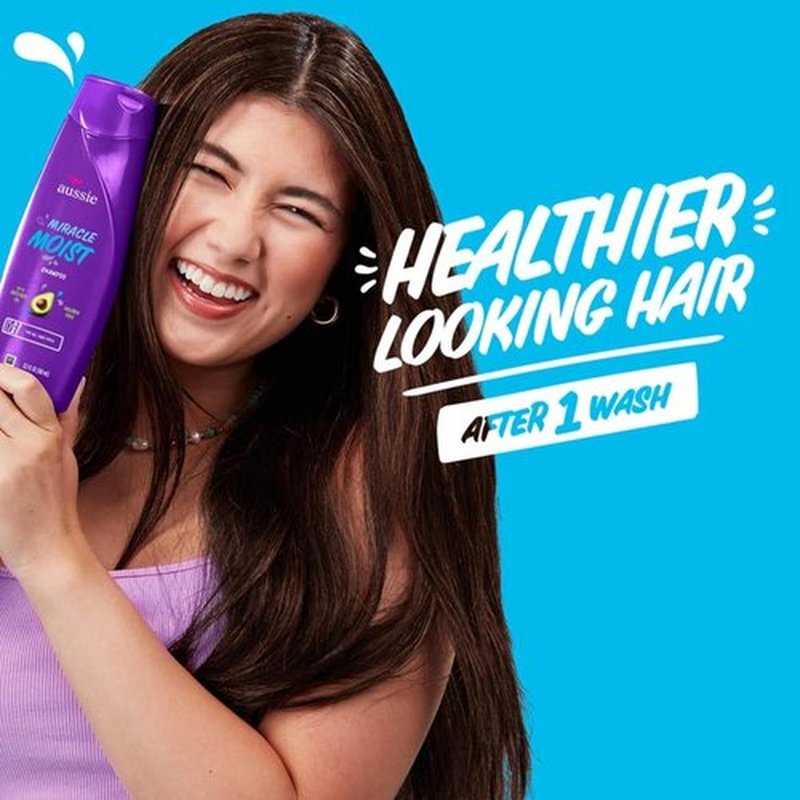 Aussie Miracle Moist Shampoo - Deep Hydration for Dry Hair | 12.1 Ounce