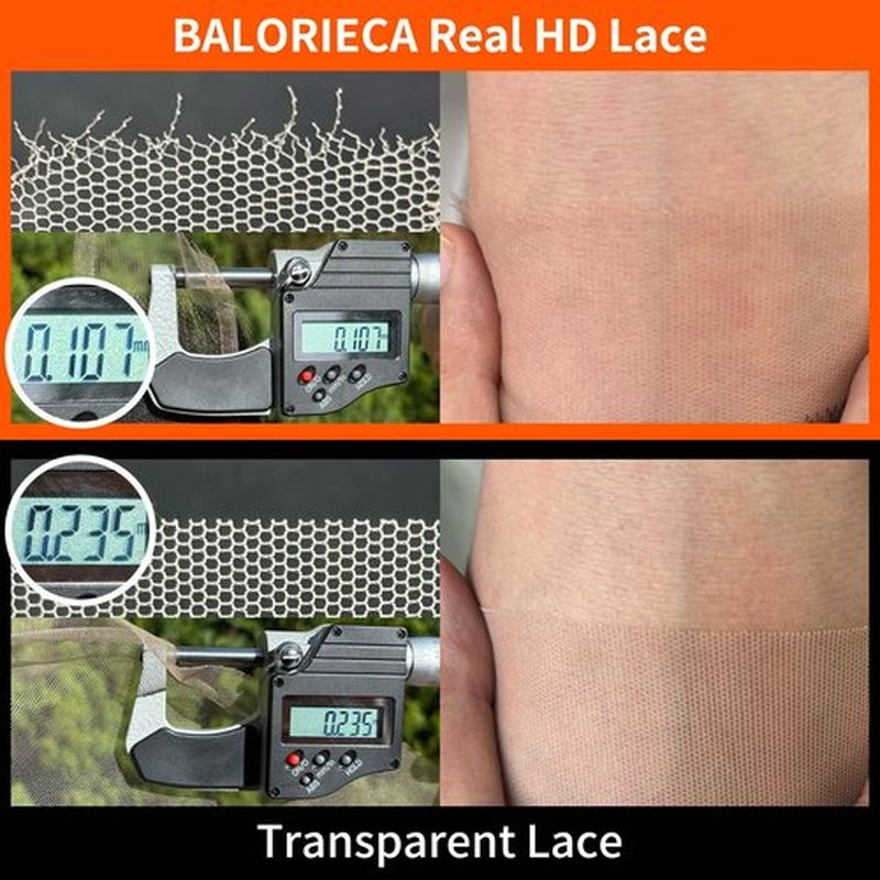 BALORIECA Real 4x4 HD lace closure Swiss Skinlike Front hd Lace 0.10mm hd lace with invisible knots,Body Wave raw human hair Nature black(20 Inch, Body Wave)