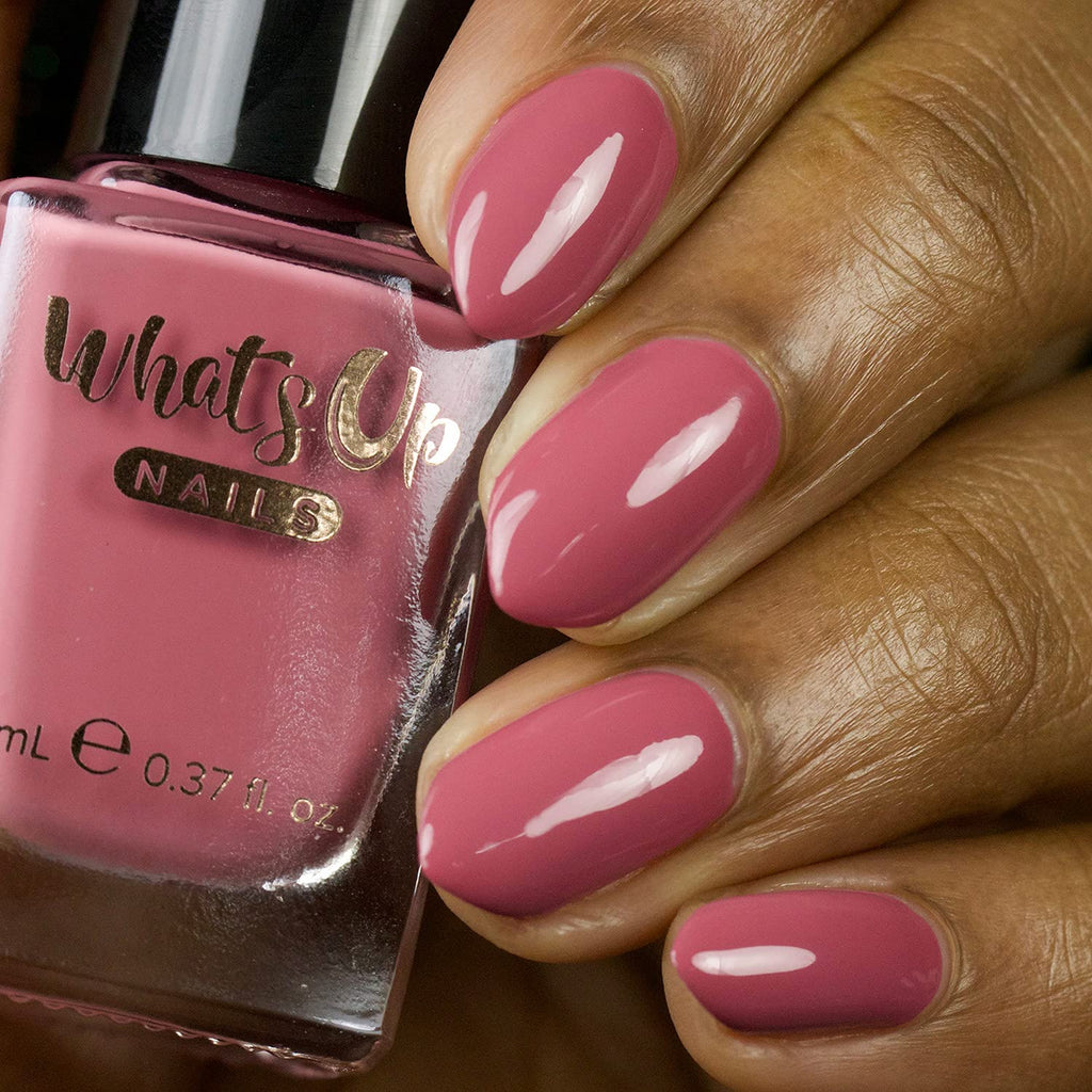 Whats Up Nails - Tempest Nail Polish Mauve Pink Creme Lacquer Varnish Made in USA 21 free Cruelty Free Vegan Clean