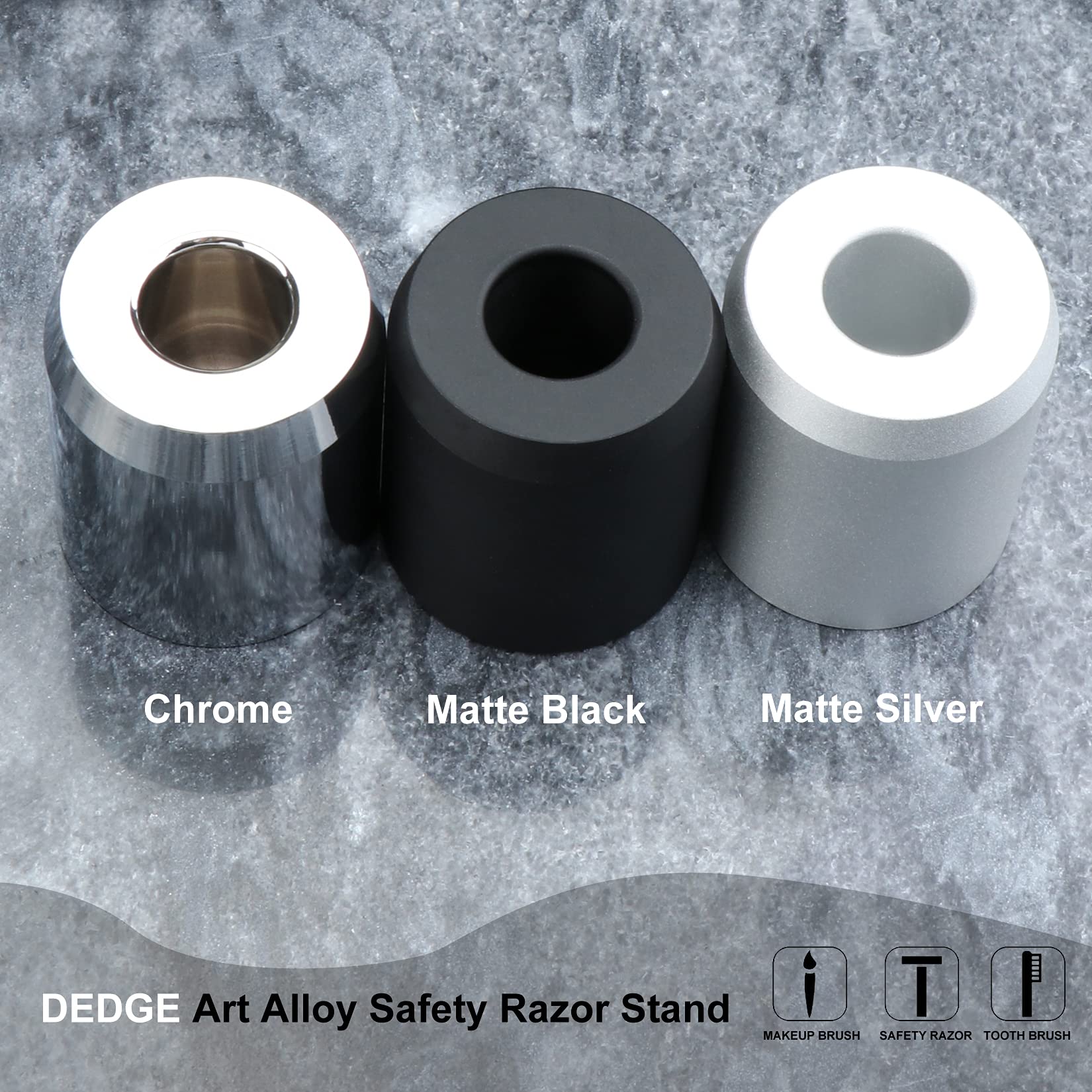 DEDGE Safety Razor Alloy Stand-Razor Holder Stand-Double Edge Safety Razor Stand-Shaver Holder For Bathroom Accessory-Opening dimension is 1.7cm/0.67"