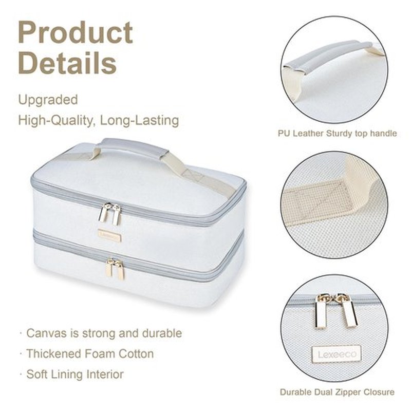 Travel Carrying Case for Shark Flexstyle Attachments Double Layer Hair Dryer Case for Dy son Air wrap Shark Flex Fusion Holder Hair Accessories Tool Organizer Revlon Straightener Styler Bag(Grey)