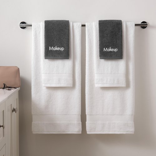 Arkwright Makeup Towels - Pack of 6 - Soft & Gentle Cotton Washcloth Face Make Up Remover, Reusuable Eraser Cloth Essentials for Hosts & Artists, 13 x 13 in, Grey