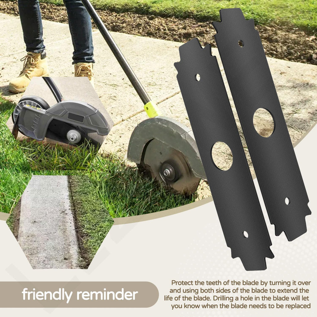 LIZEWEI 2-Pack AC04215 8" Reversible Heavy Duty Hardened Steel Edger Blade Expand-It - Compatible with Ryobi UT50500, UT15518, RY15518, RYEDG11, P2310 and P2300B Heavy Duty Edger (818-928)