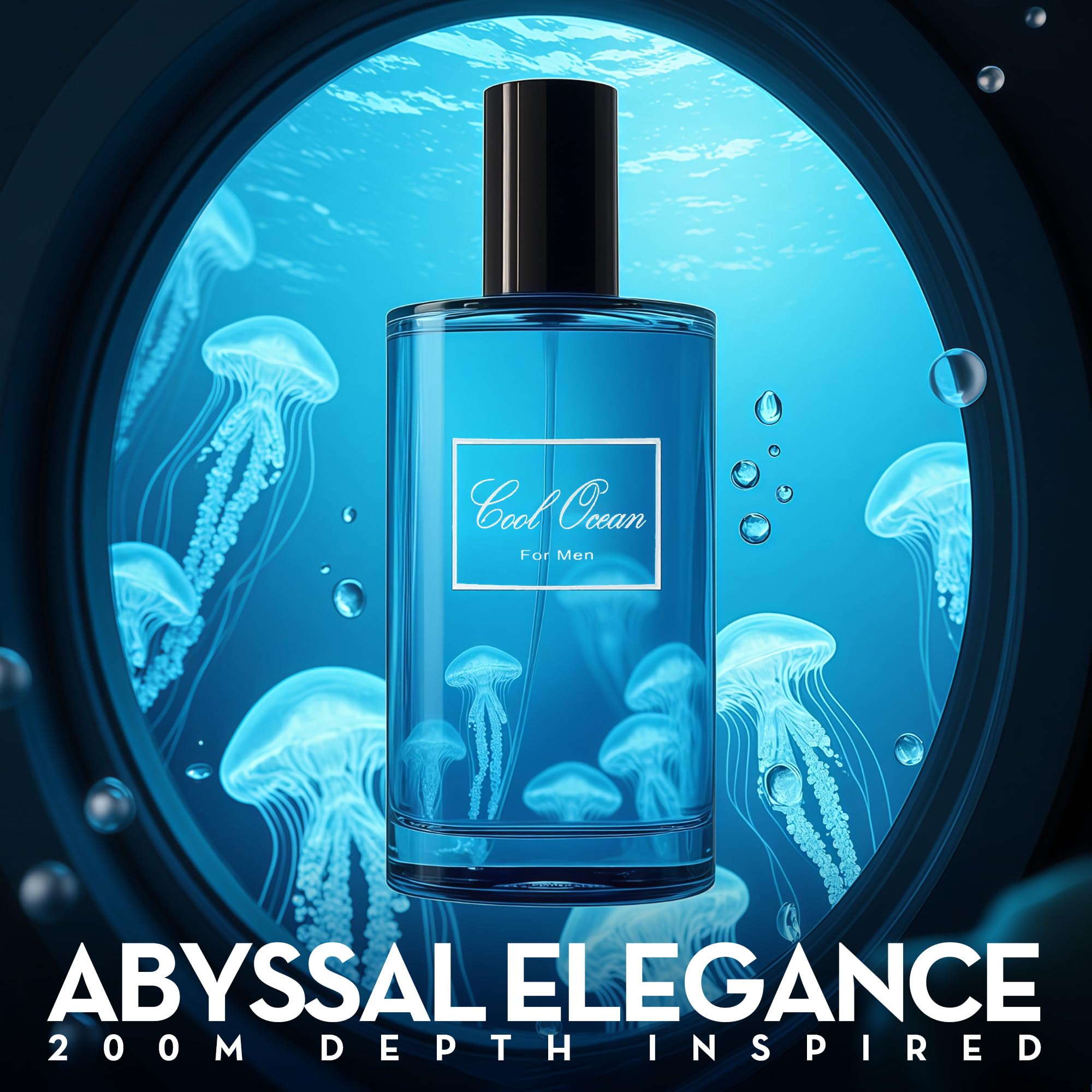 A CENTER Men's Cologne Gift Set 4PCS Combo Perfumes- 3.4 Fl Oz Each | Amber Floral & Vanilla Leather Fragrance | Eau de Toilette Duo for Daily & Special Occasions