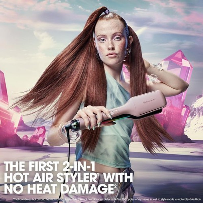 GHD Duet Style - 2-in-1 Flat Iron Hair Straightener & Dryer | Transform Wet Hair to Styled with No Heat Damage | 2X Shine