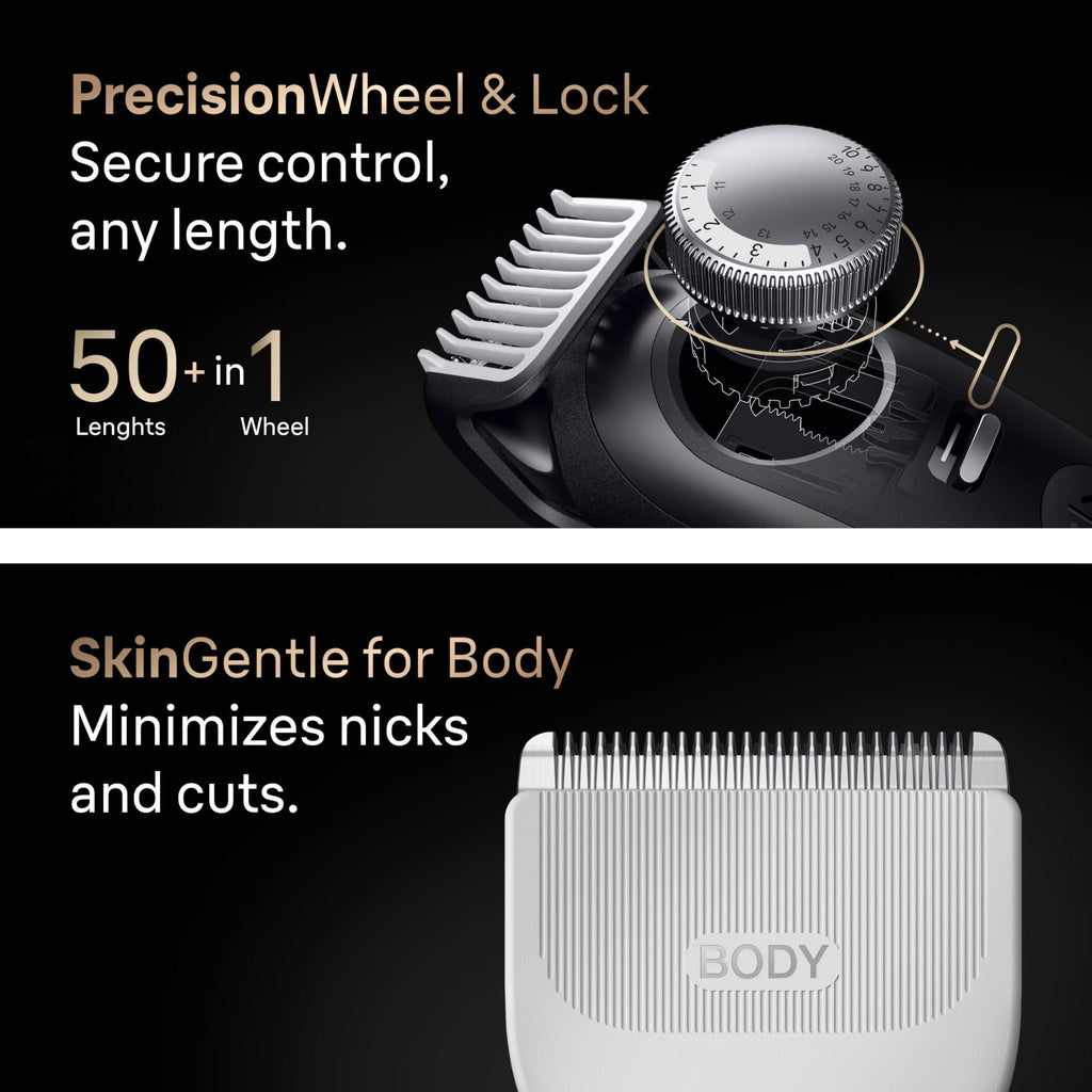 Braun Series 9 PRO All-in-One Beard & Body Grooming Kit for Men, Cordless Trimmer, Hair Clippers & Shaver for Face, Hair & Body with Gillette Labs Razor, AIO 9555