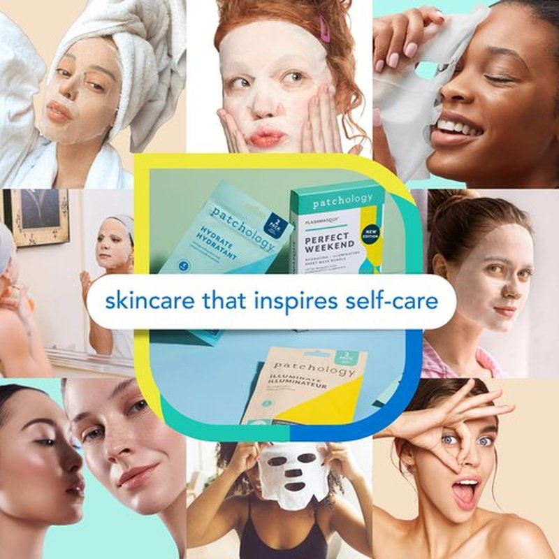 Patchology Hydrating Sheet Masks - Weekend Travel Skincare Essentials - Hyaluronic Acid Masks with Revitalizing Serum, Licorice Root Extract Skincare - Ultimate Hydration & Radiance (4 Masks)