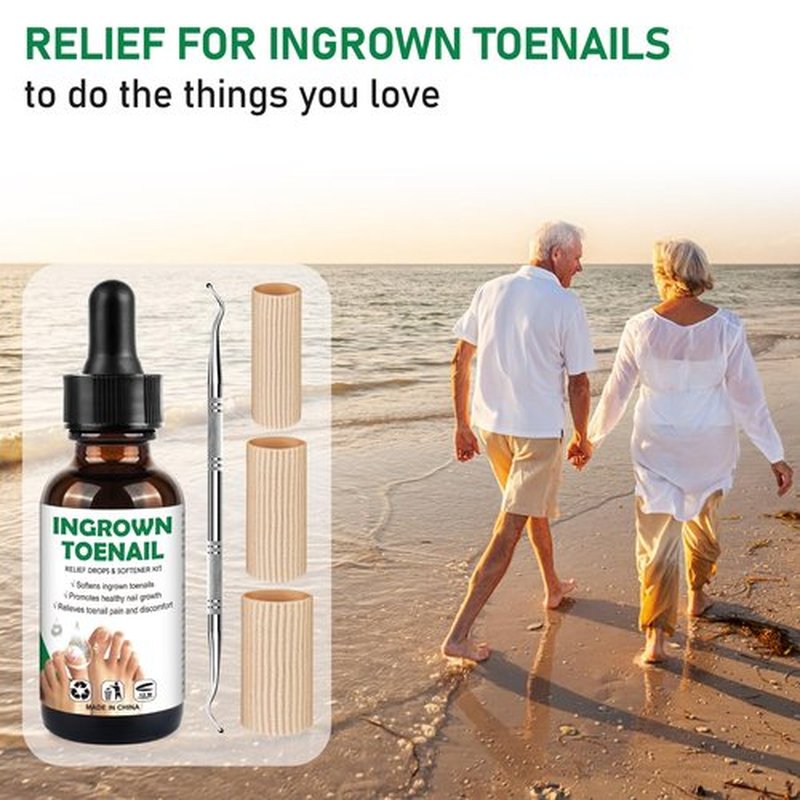 Ingrown Toenail Treatment: Ingrown Toenail Removal Kit - Ingrown Toenail Tool for Men Women - Ingrown Toenail Corrector Drops - Ingrown Toenail Remover - Effective Solution for Ingrown Toenails - 30ml