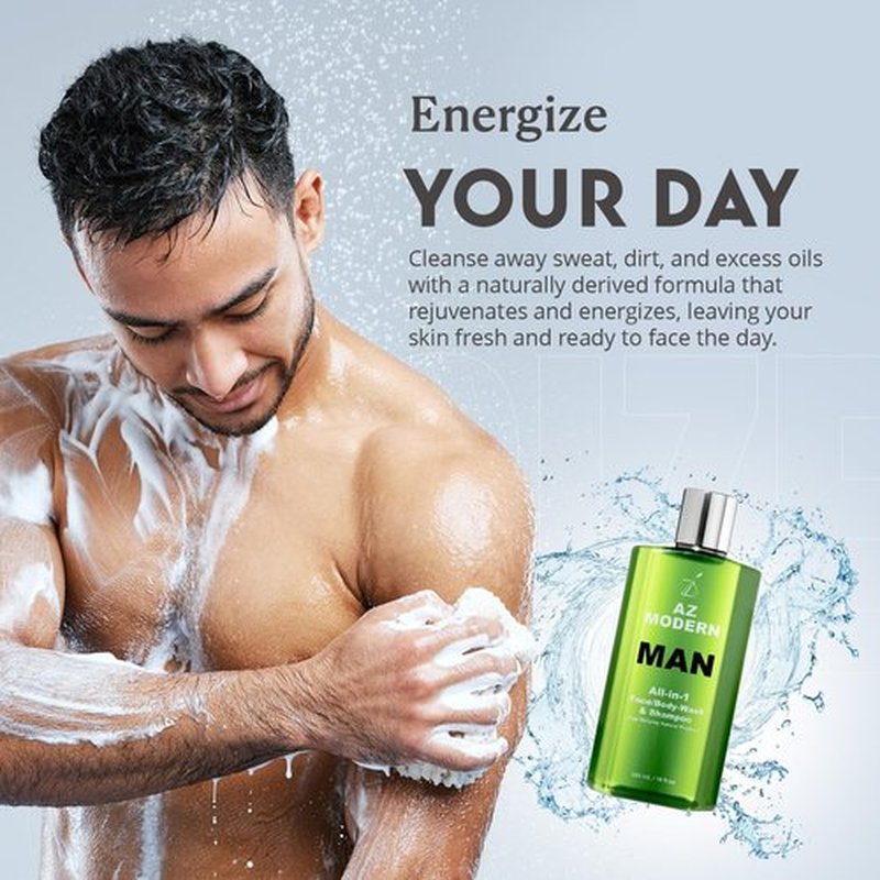 Skiennix 3-in-1 Face Wash, Body Wash & Shampoo - Aloe Vera & Jojoba Oil Formula | 10.14 FL OZ | Cleanses Sweat & Dirt