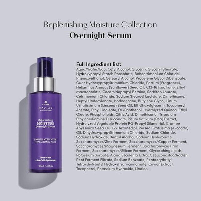 Alterna Caviar Anti-Aging Overnight Serum - Nourishing Leave-In Treatment for Dry, Damaged Hair | 3.4oz