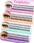 Bottom Lash Clusters DIY Eyelash Extensions 4 Styles Lower Lashes Wispy Bottom Individual Lashes 5-7mm Natural Thin Band Eyelash Clusters 225pcs for Bottom Lash Extension by calphdiar