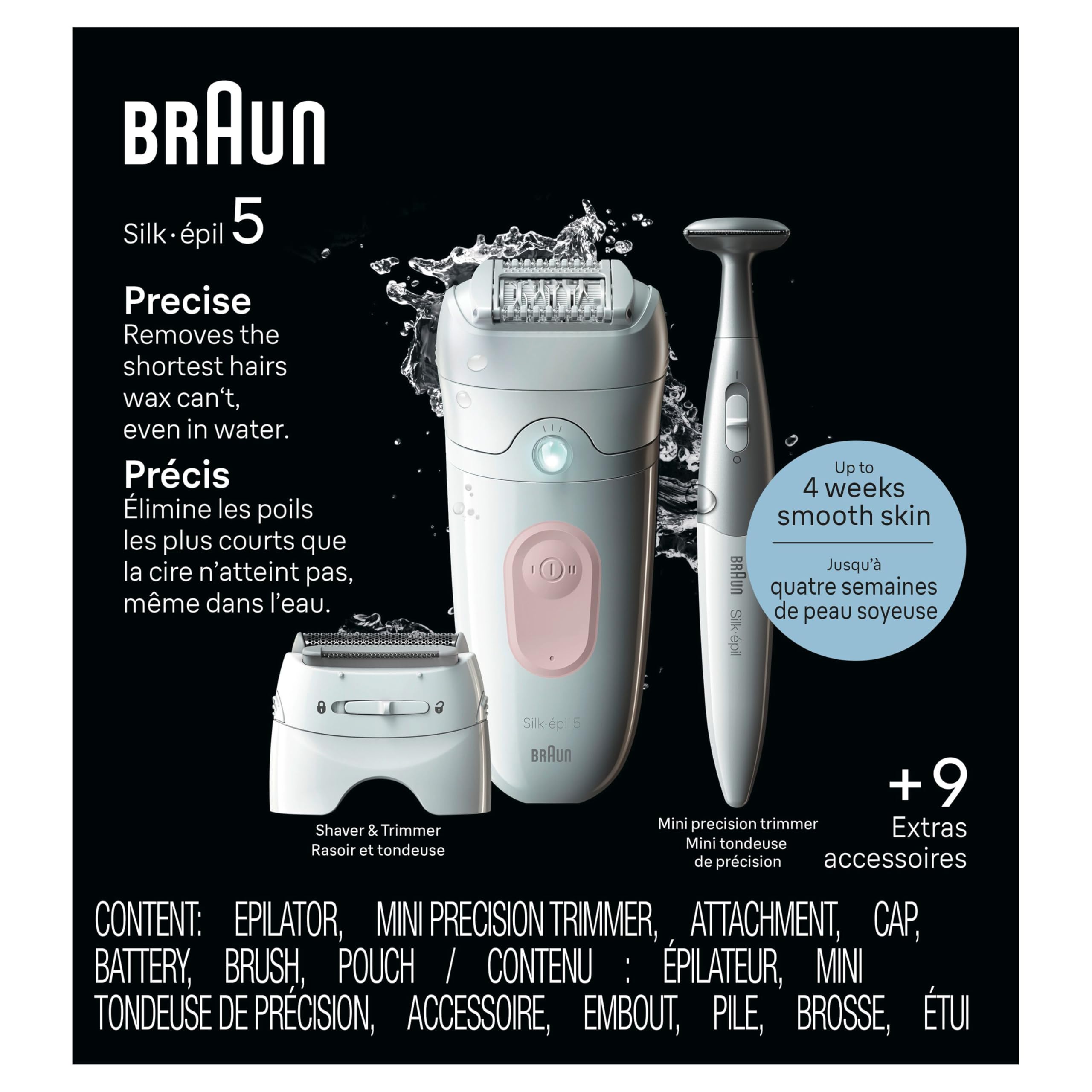Braun Silk-épil 5 Epilator, Wet & Dry, Lasting Smooth Skin, SE5-230