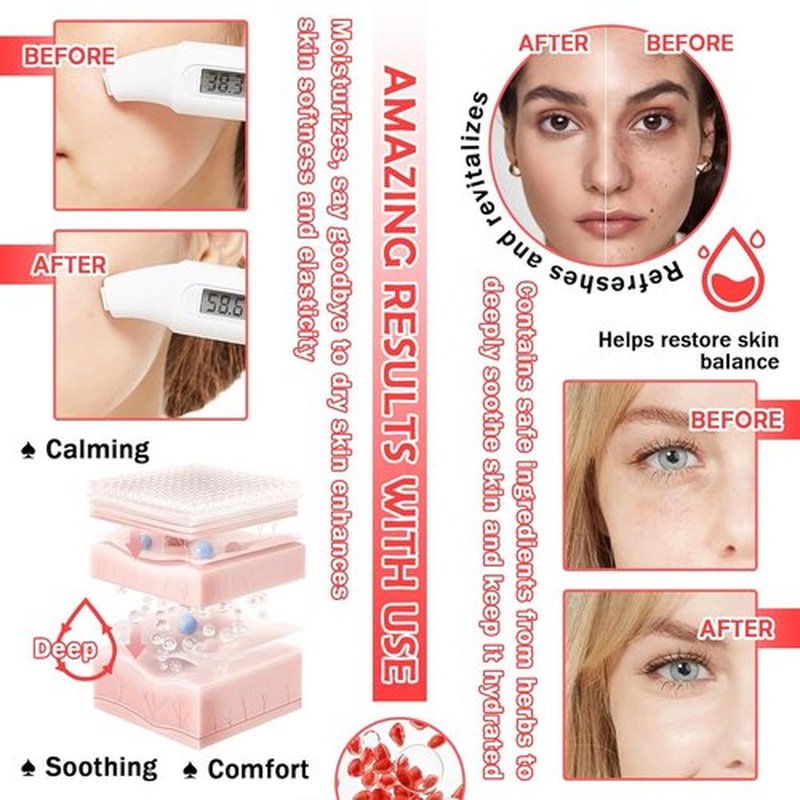 Skiennix 8PCS Hydrating Facial Sheet Masks - Moisturizing for All Skin Types | Revitalize Your Skin