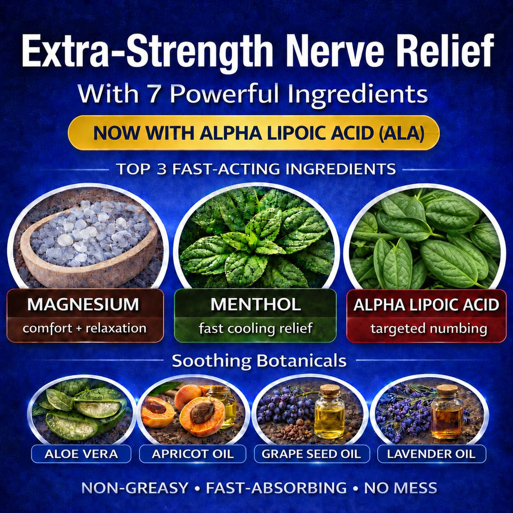 Neuropathy Nerve Relief Cream – Extra Large 8 oz – Maximum Strength for Feet Hands Legs Toes Back – Natural Ingredients Arnica Aloe Vera MSM Vitamins – Fast-Acting Soothing Relief – Super Value 8 oz