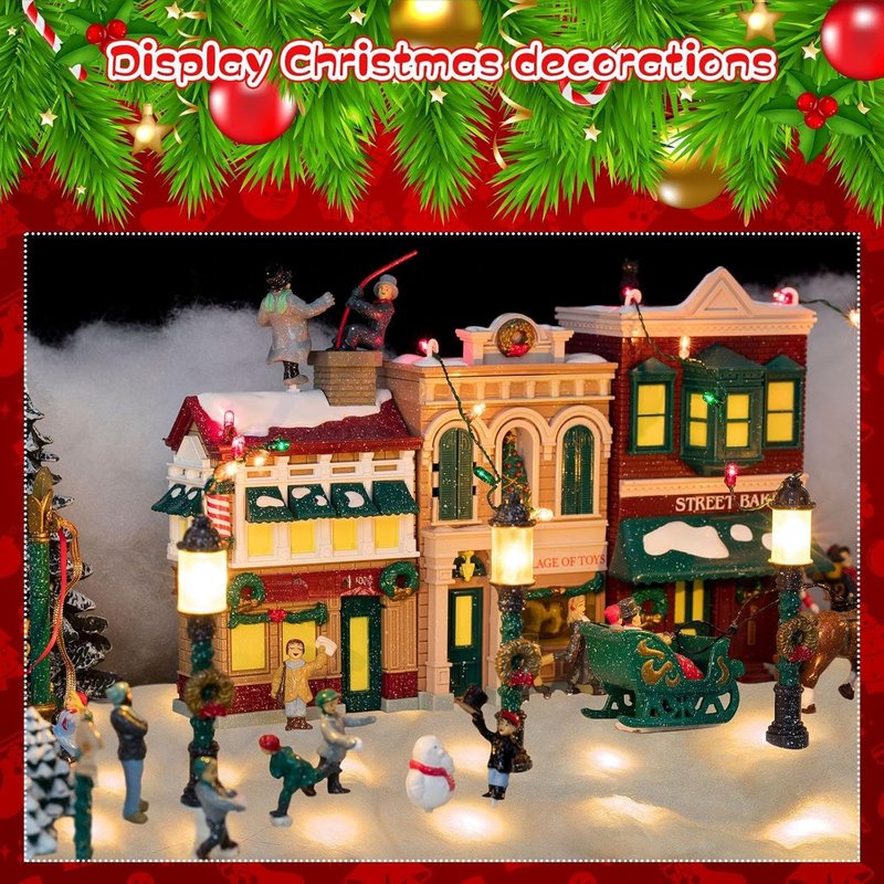 Zhengmy Christmas Lighted Snow Blanket - Pre-Lit LED Table Runner for Holiday Village Display | 4.9ft x 16in White
