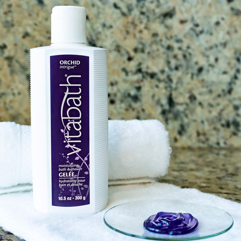 Vitabath Orchid Intrigue Moisturizing Bath & Shower Gel Wash Alluring Botanical Skin-Softening Hydrating & Soothing Skincare, Body Cleanser & Foaming Gelee Bath - Cruelty-Free - 10.5 oz