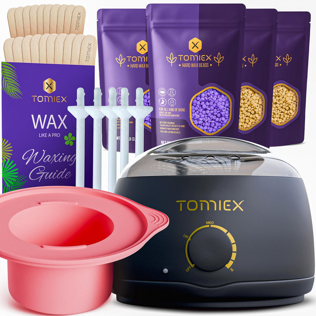 Waxing Kit for Hair Removal – Hard Wax Beads for Brazilian, Full Body, Face, Eyebrows, and Bikini Waxing – Ideal for Women, Men
