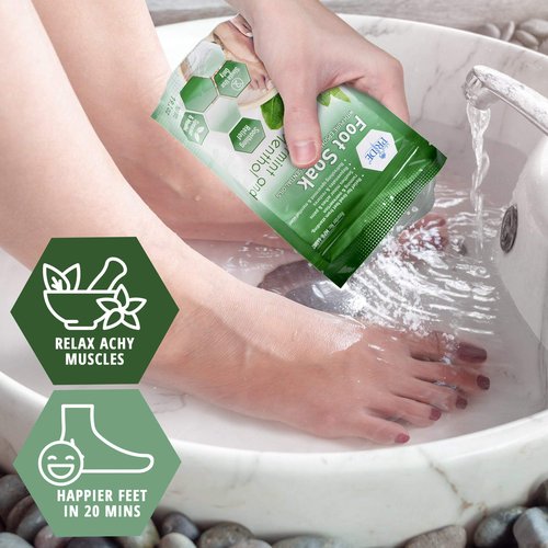 MED PRIDE Menthol Epsom Bath Salts for Pain Relief, Soothing Muscle Recovery & Relaxation with Essential Oils (Foot Soak 19.2 Ounce (Pack of 1))