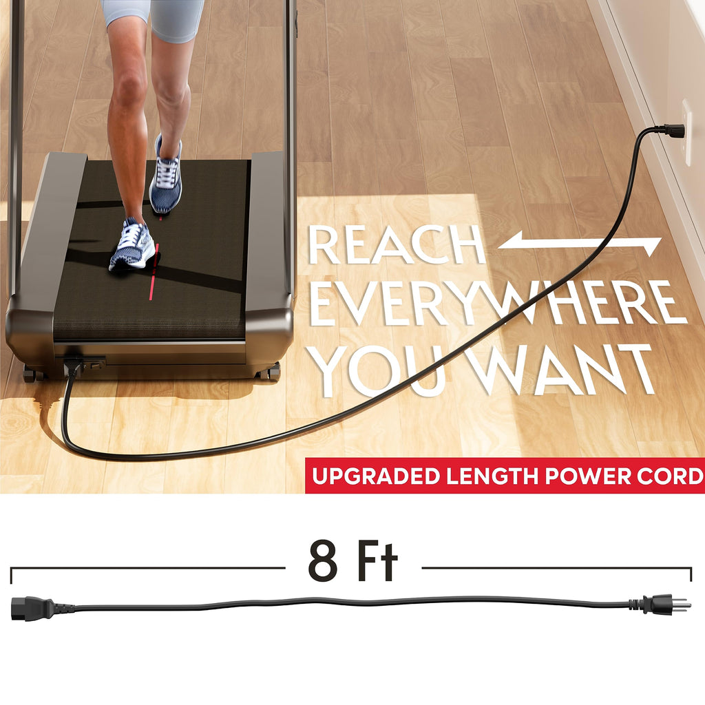 Power Cord Replacement for Treadmills and Computers, Extra Long 8 Feet Cord Compatible with Peloton Tread and Superfit Treadmill, 14 AWG Heavy Duty AC Power Supply Cable, Universal 3 Prong
