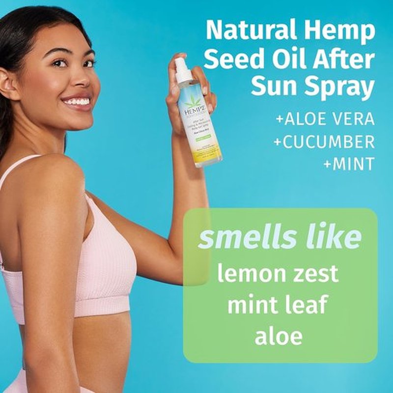 Hempz After Sun Aloe Vera Body Spray - Vegan Formula to Soothe & Hydrate Sunburn | 8.5 oz