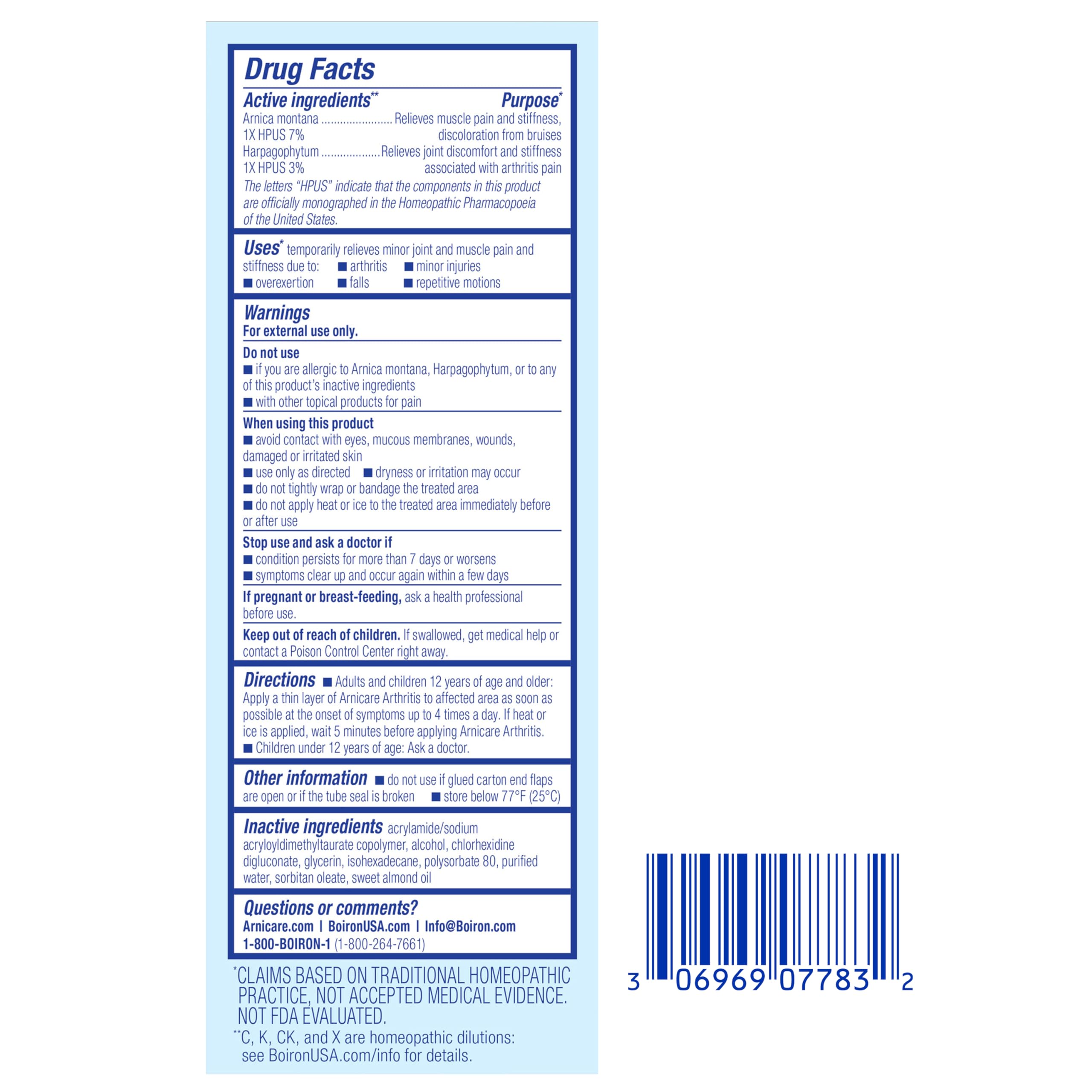 Boiron Arnicare Arthritis Cream Pump for Pain Relief of Knees, Hands, Wrists, Elbows, Joints & Muscles – Quickly Absorbed & Fragrance-Free – 4.2 oz