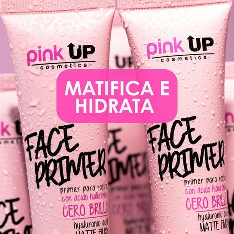 PINK UP Face Primer |Prepares skin for makeup | Matte finish with porcelain effect | Extends the duration of makeup | Minimizes enlarged pores | Mod PKF500