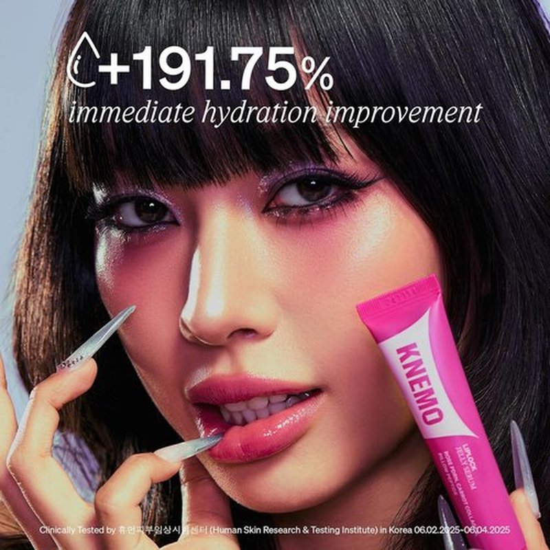 KNEMO LipLock Jelly Serum - Hydrating & Plumping Korean Skincare for Dry Lips | Grape Crush Flavor
