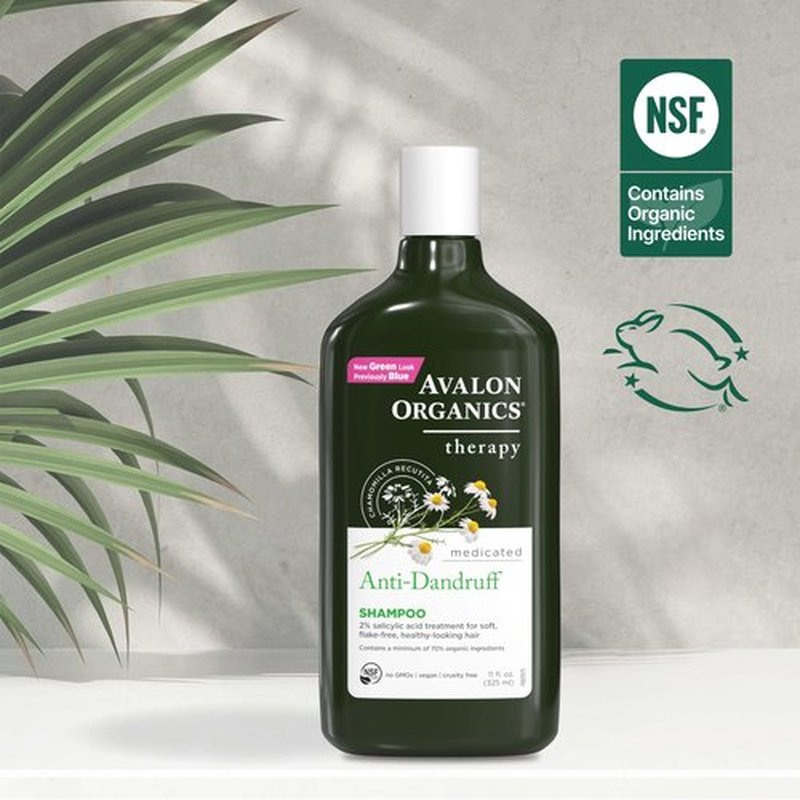 Avalon Organics All Natural Dandruff Therapy Shampoo, 11 Fl Oz