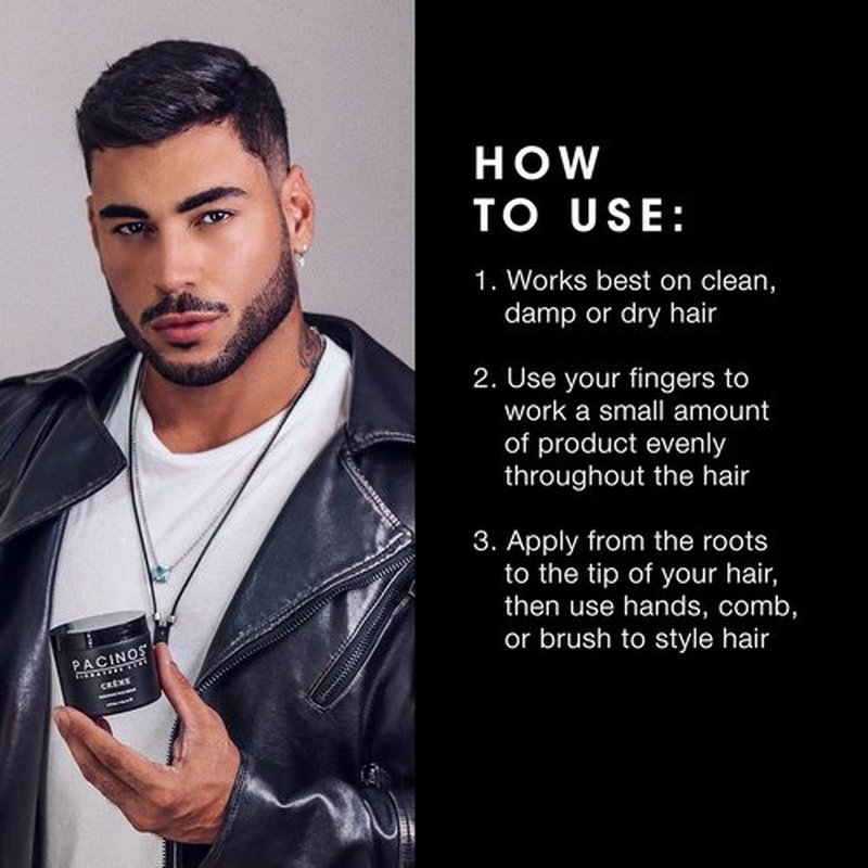 Pacinos Hair Sculpting Wax Cream - Water Soluble Medium Shine for Effortless Styling