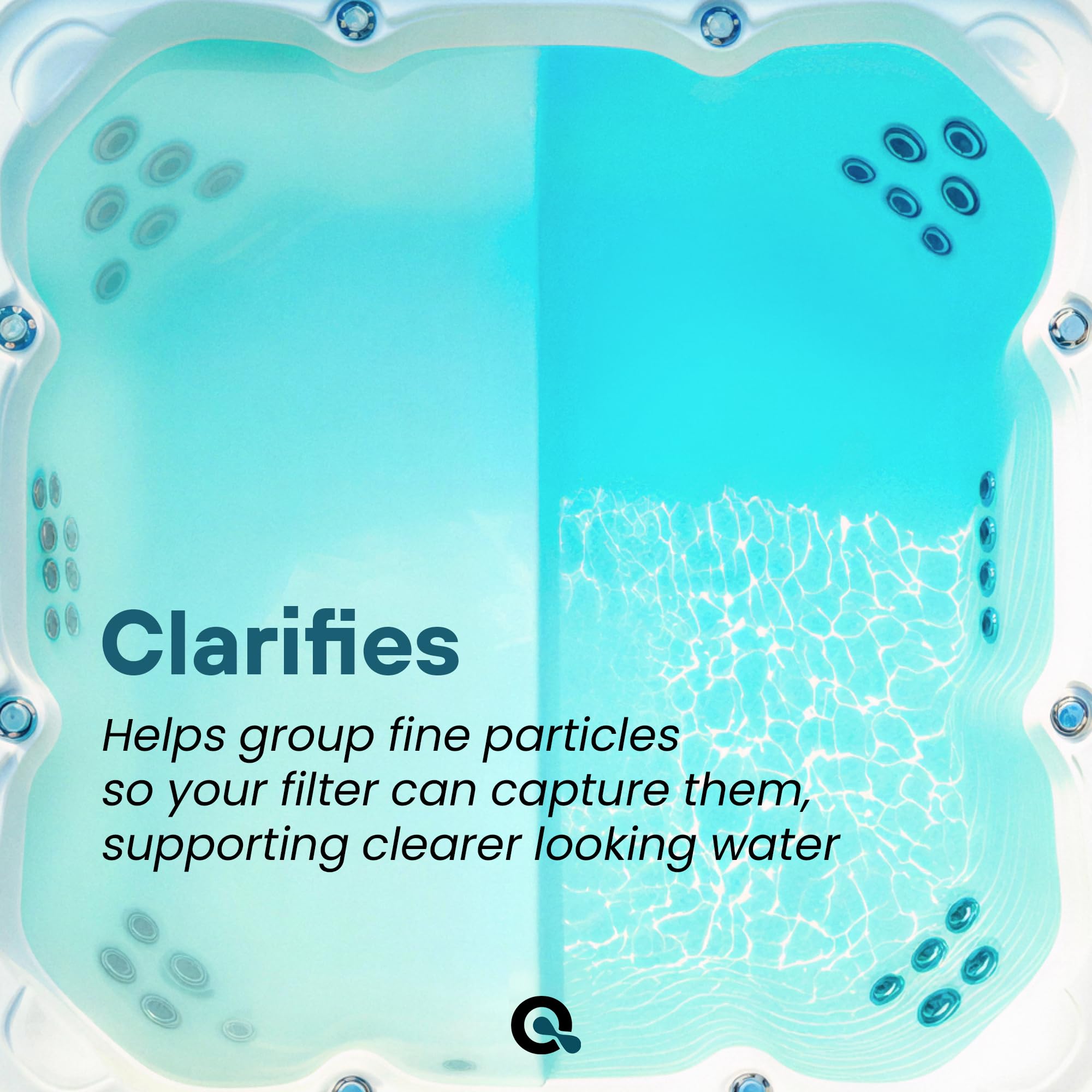 AquaDoc 3 in 1 Hot Tub Weekly Care - Concentrated Spa Clarifier, Cleaner & Water Conditioner - Works with Chlorine, Bromine & Saltwater - Hot Tub Chemicals Made in USA - 16 oz