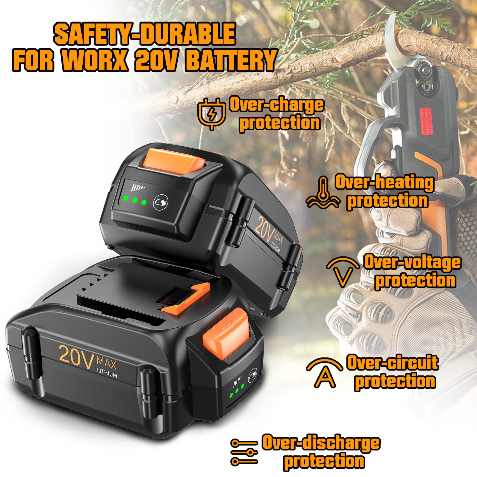 Mounzuikue Replacement for 20v Battery NiMh 3000mAh wa3575 WA3575 WA3525 WA3578 WA3520 WA3742