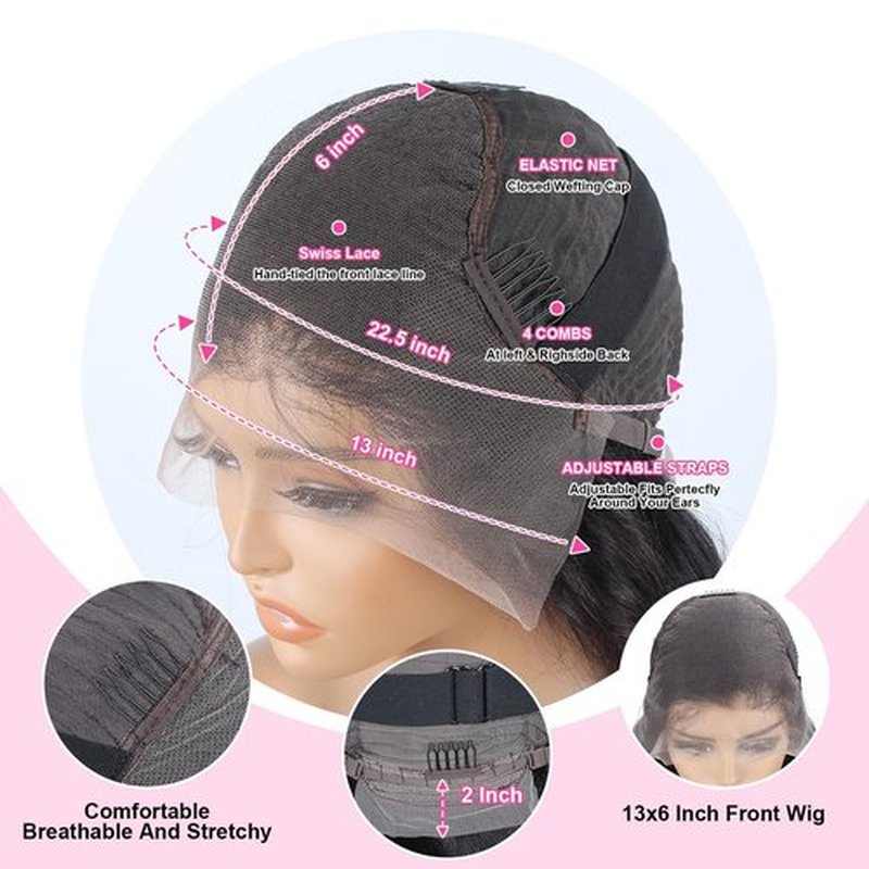 MGWXCAH 30 Inch 13x6 Lace Front Wigs Human Hair 200% Density Body Wave Human Hair Wig Hd Transparent Lace Frontal Glueless Wigs For Women