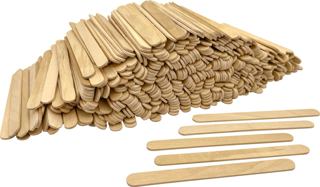 Teacher Created Resources Craft Sticks - Box of 500, Premium Birch Wood, 4 1/2'' x 3/8'', Natural Unfinished for Arts & Crafts, DIY Projects, School & Classroom Supplies, Food Safe