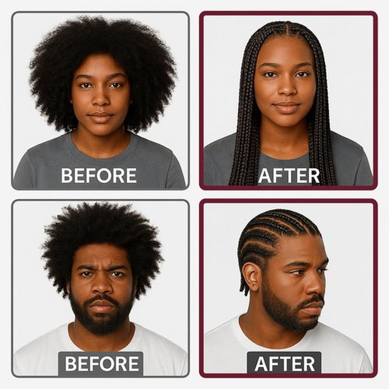 Grip&Loc Luxury Braid Gel Extreme Hold, High Shine Styling Gel & Edge Control, Flake Free with Tea Tree & Argan Oil for Hair, Sleek Braids, Locs & Twists, Made in Korea (5.29 fl oz)