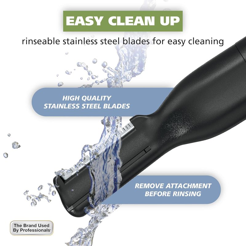 Wahl Micro Groomsman Trimmer - Hygienic Grooming with Rinseable Heads for Eyebrows, Nose & Ears - 05640-600