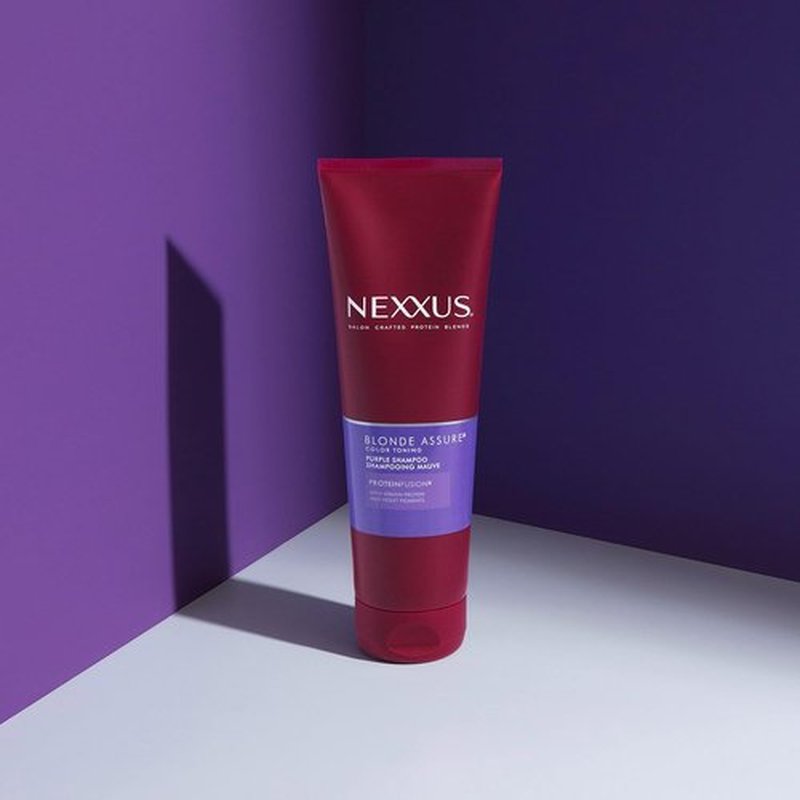 Nexxus Blonde Assure Purple Shampoo - Color Care for Blonde Hair with Keratin, 8.5 oz