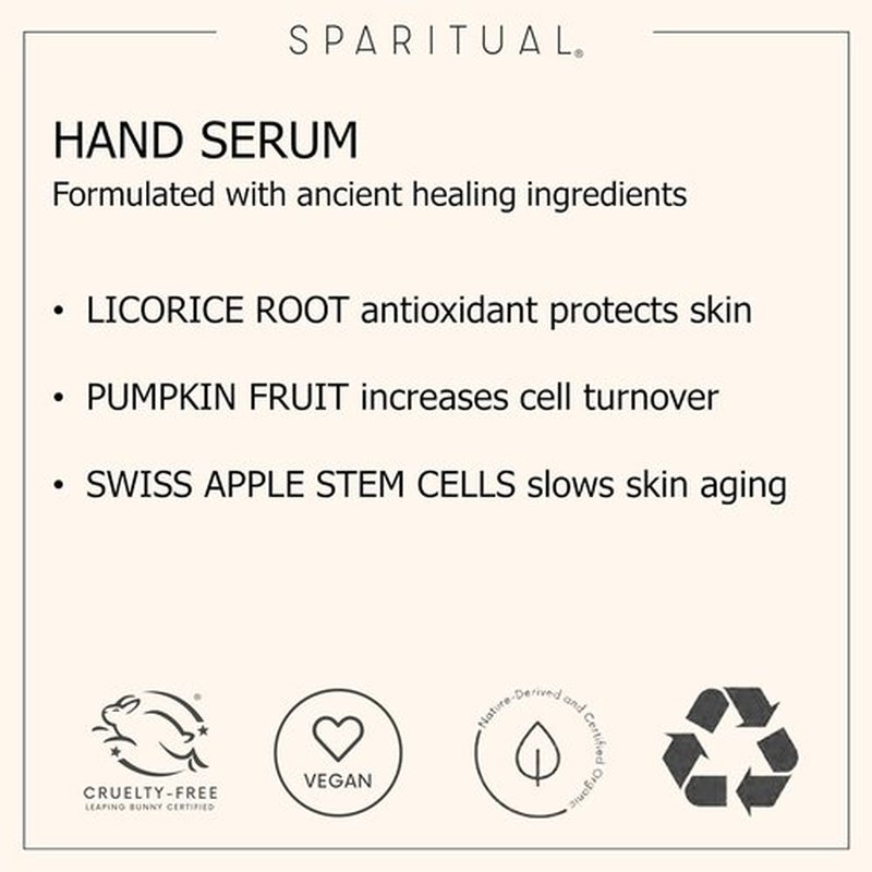 SPARITUAL Citrus Cardamom Vegan Hand Serum - Nourishing Hydration | 1oz